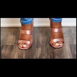 Champagne Open Toe Heels